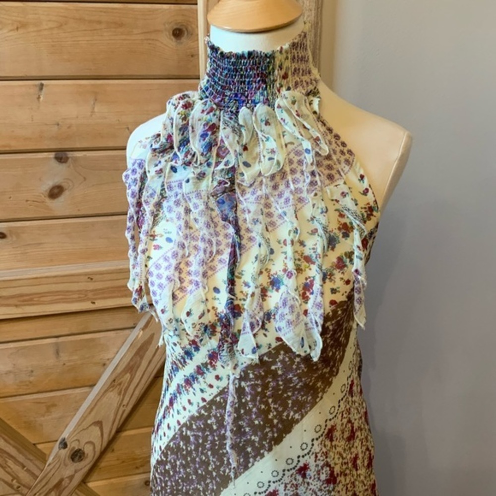 Anthropologie Passport halter mini dress SZ S EUC